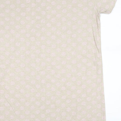 Primark Womens Beige Polka Dot  T-Shirt Dress  Size S
