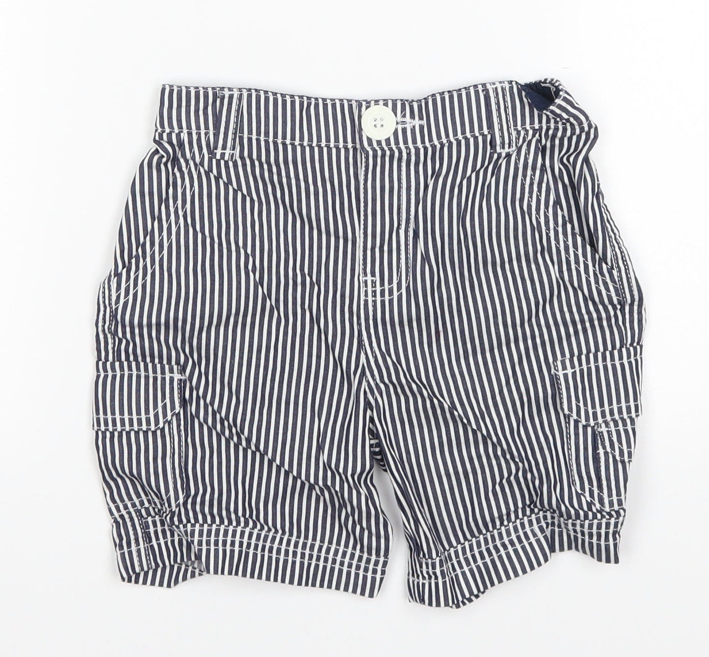 baby league Baby Blue Striped  Cropped Trousers Size 18-24 Months