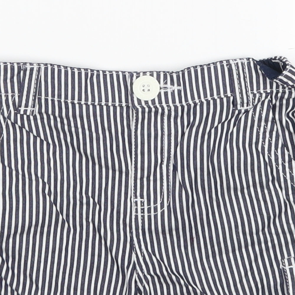 baby league Baby Blue Striped  Cropped Trousers Size 18-24 Months