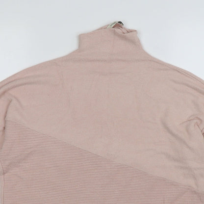 George Womens Pink Striped Knit Pullover Jumper Size M