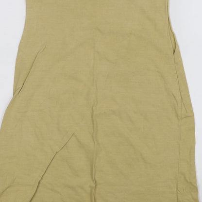 Womens UK Size 10 Miss Selfridge Yellow Basic Tank