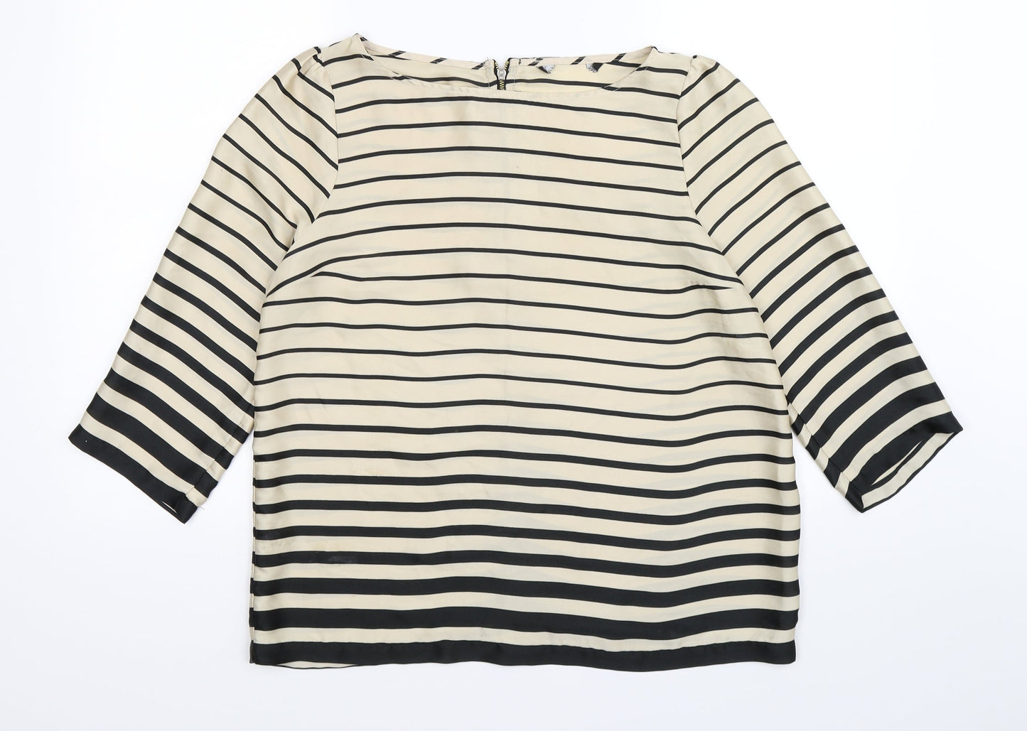 Womens UK Size 14 Preworn Gold Basic Blouse