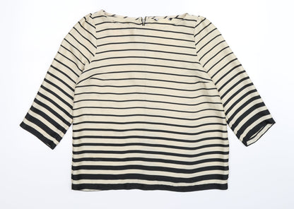 Womens UK Size 14 Preworn Gold Basic Blouse