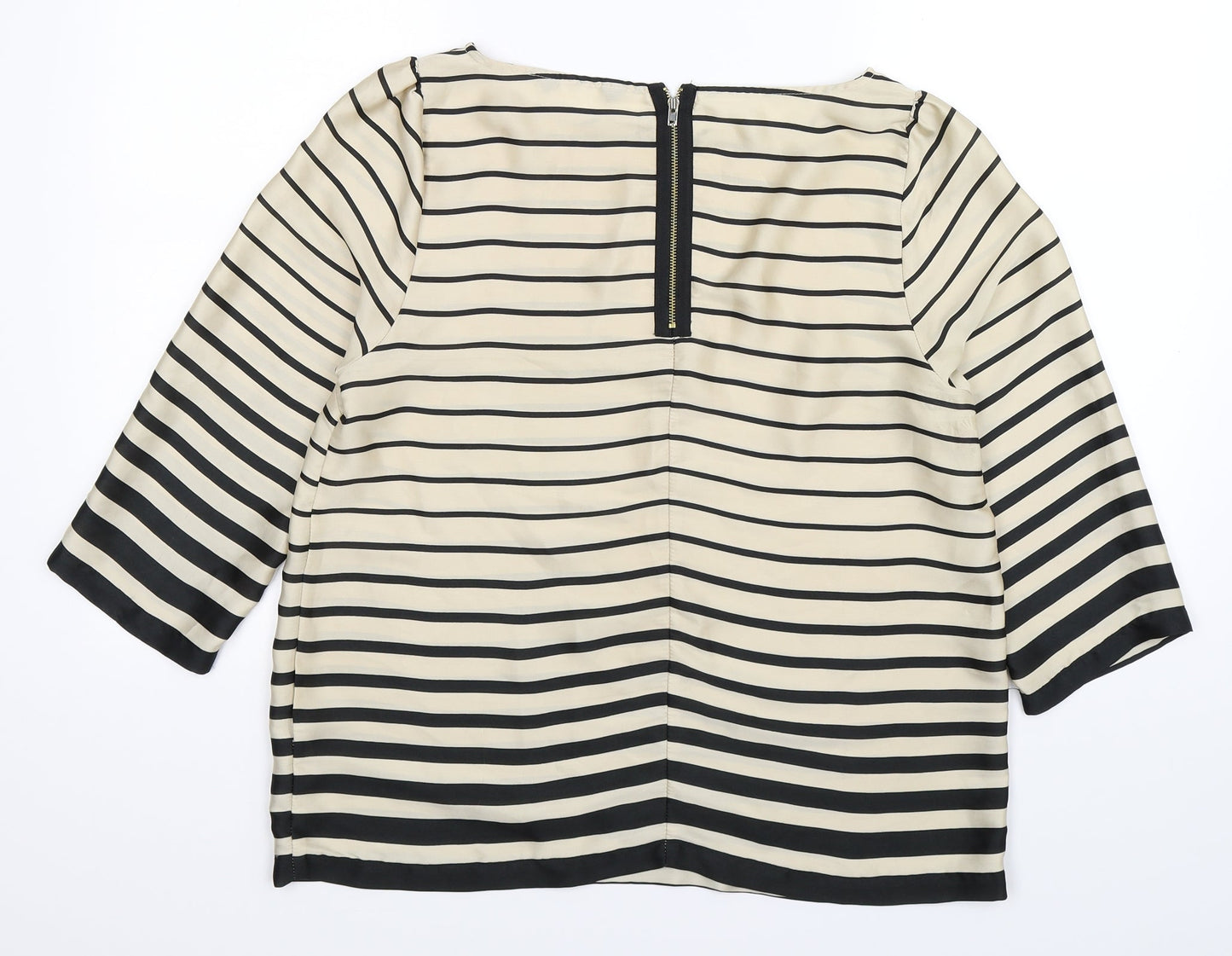 Womens UK Size 14 Preworn Gold Basic Blouse