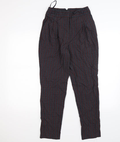 River Island Womens Blue Check  Capri Trousers Size 8 L26 in