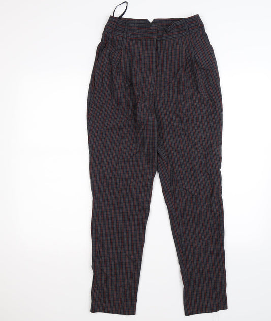 River Island Womens Blue Check  Capri Trousers Size 8 L26 in