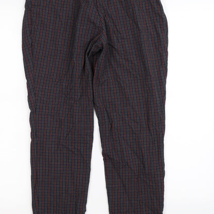 River Island Womens Blue Check  Capri Trousers Size 8 L26 in