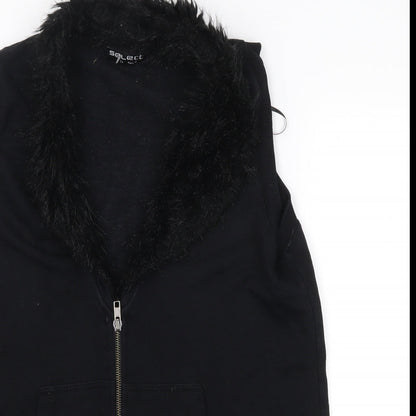 Select Womens Black   Full Zip Jumper Size 14
