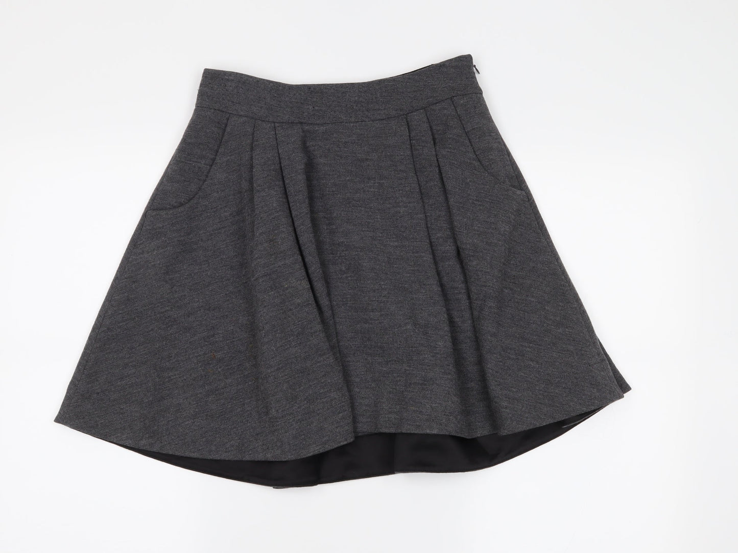 Diane Von Furstenburg Womens Grey   Pleated Skirt Size 4