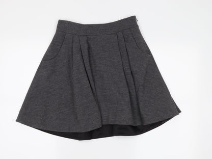 Diane Von Furstenburg Womens Grey   Pleated Skirt Size 4