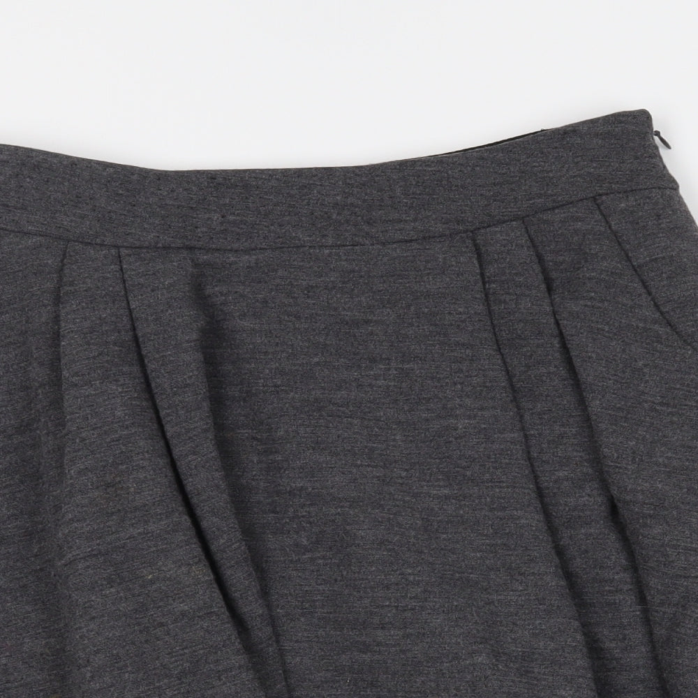Diane Von Furstenburg Womens Grey   Pleated Skirt Size 4