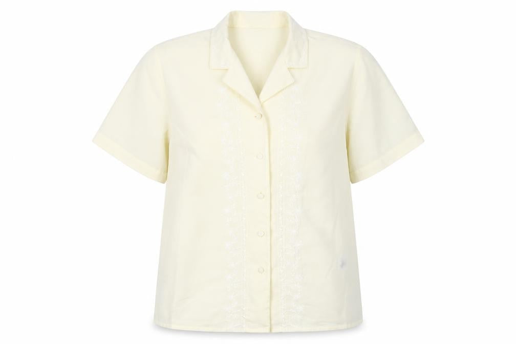 Womens UK Size 12 Preworn Yellow Basic Button-Up
