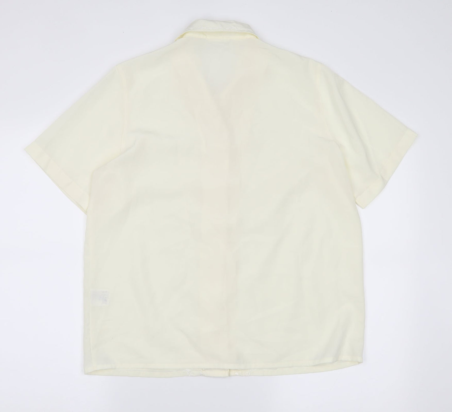 Womens UK Size 12 Preworn Yellow Basic Button-Up