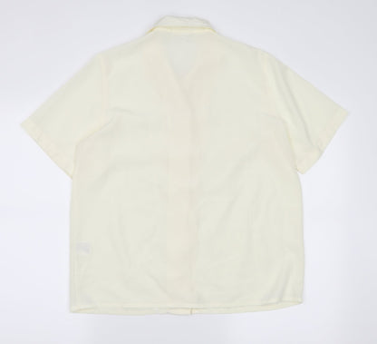 Womens UK Size 12 Preworn Yellow Basic Button-Up
