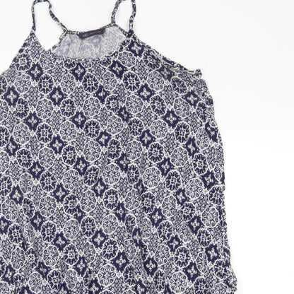 Womens UK Size 10 m&s Blue Basic Blouse
