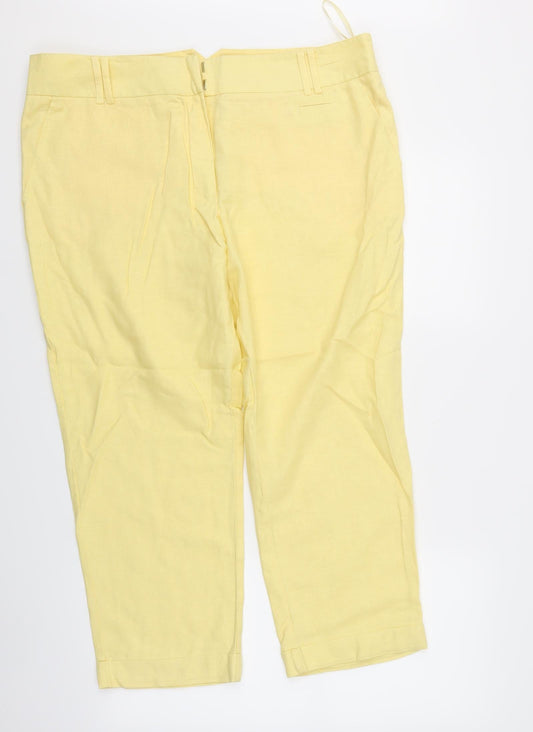 NEXT Womens Yellow   Trousers   L24.5 in