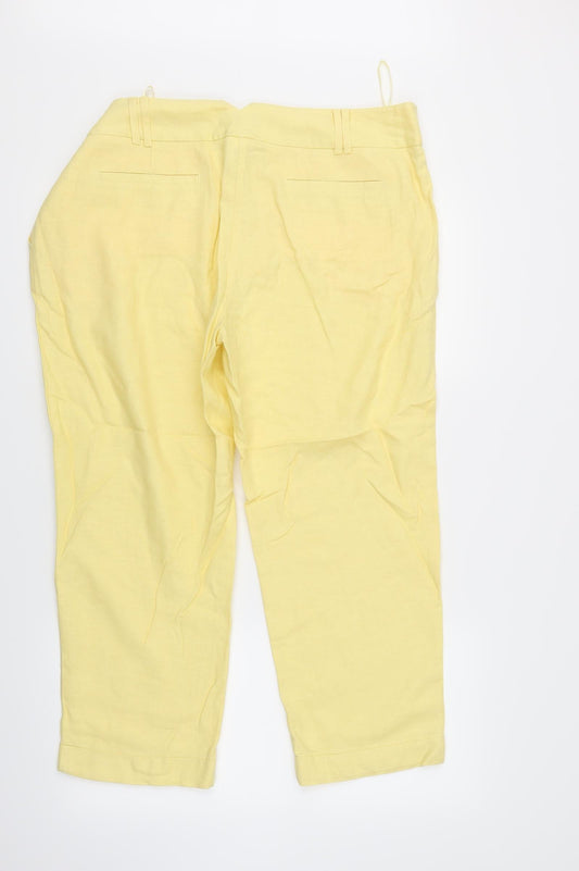 NEXT Womens Yellow   Trousers   L24.5 in