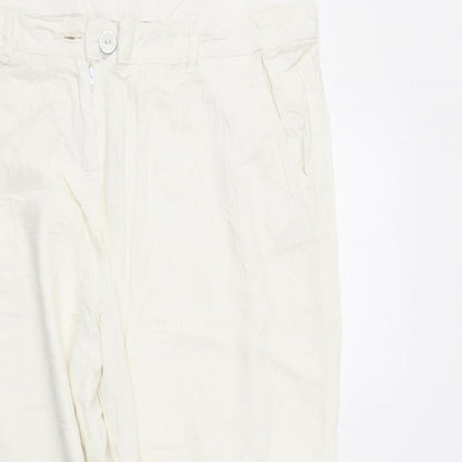 Bonmarché Womens White Floral  Trousers   L26 in
