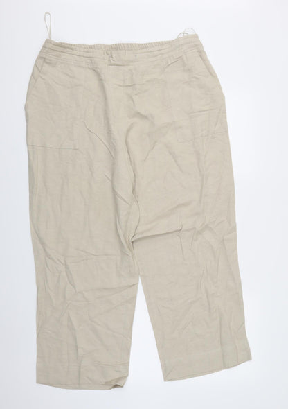 Womens UK Size 18 Julipa Regular Fit  Ivory Trousers
