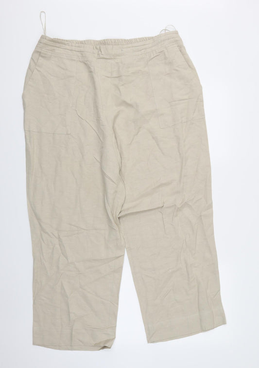 Womens UK Size 18 Julipa Regular Fit  Ivory Trousers