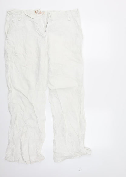 The Trend House Womens White   Trousers  Size L L29 in