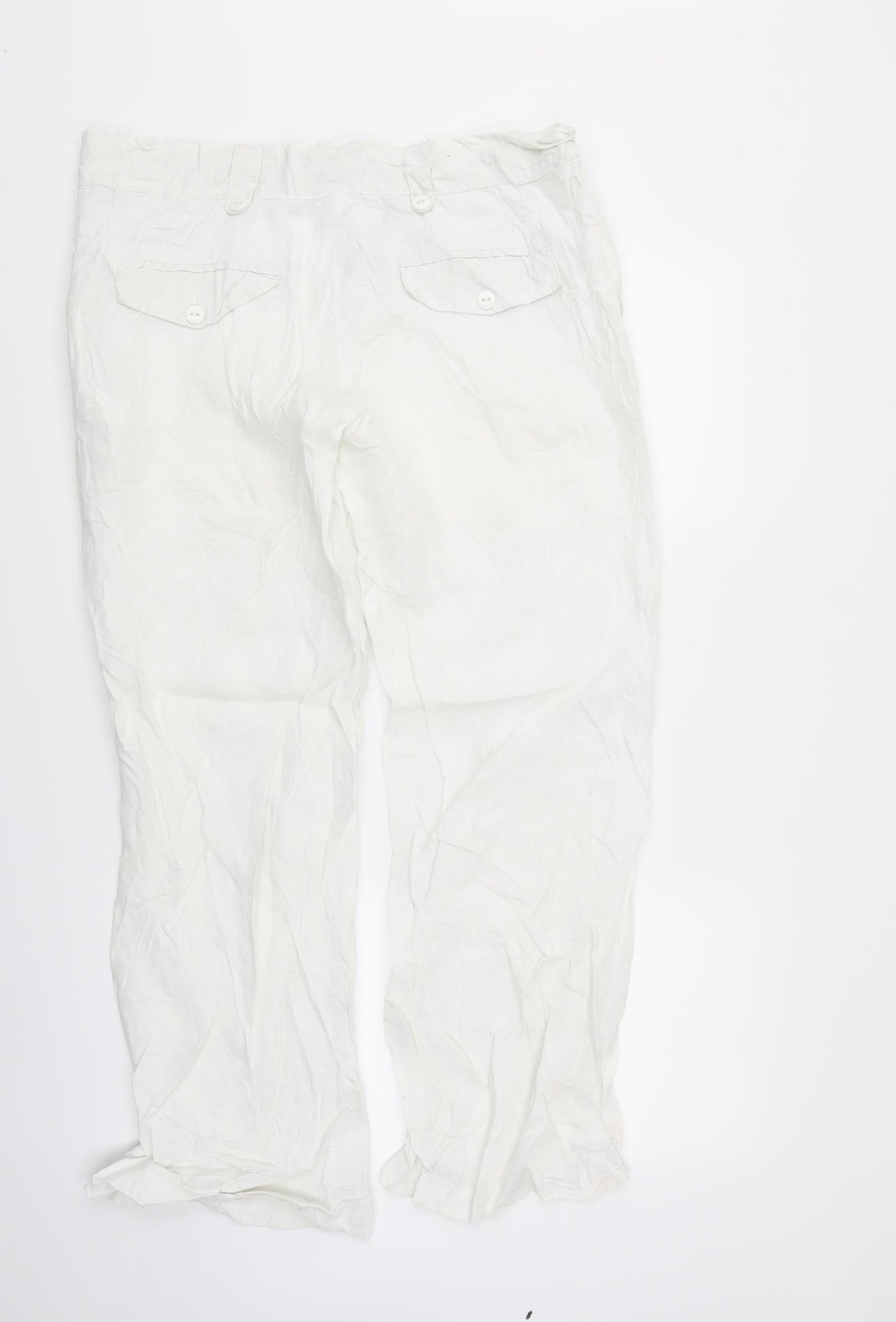 The Trend House Womens White   Trousers  Size L L29 in