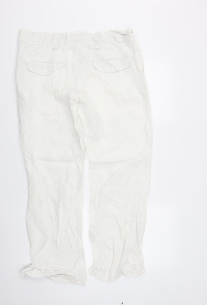 The Trend House Womens White   Trousers  Size L L29 in