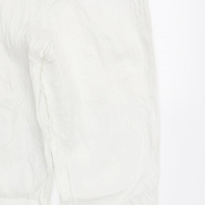 The Trend House Womens White   Trousers  Size L L29 in