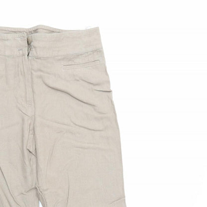 M&S Woman Womens Beige   Trousers  Size 12 L26.5 in