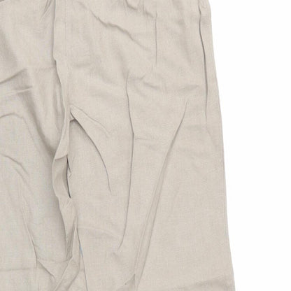M&S Woman Womens Beige   Trousers  Size 12 L26.5 in