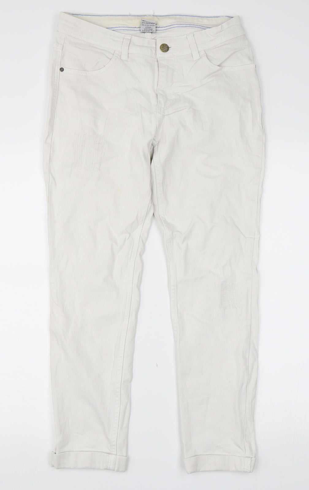 Womens UK Size 10 Up Fashion Regular Fit Skinny White Jeans