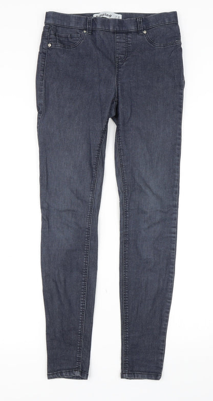 Womens UK Size 8 Newlook Regular Fit Skinny Grey Jeans