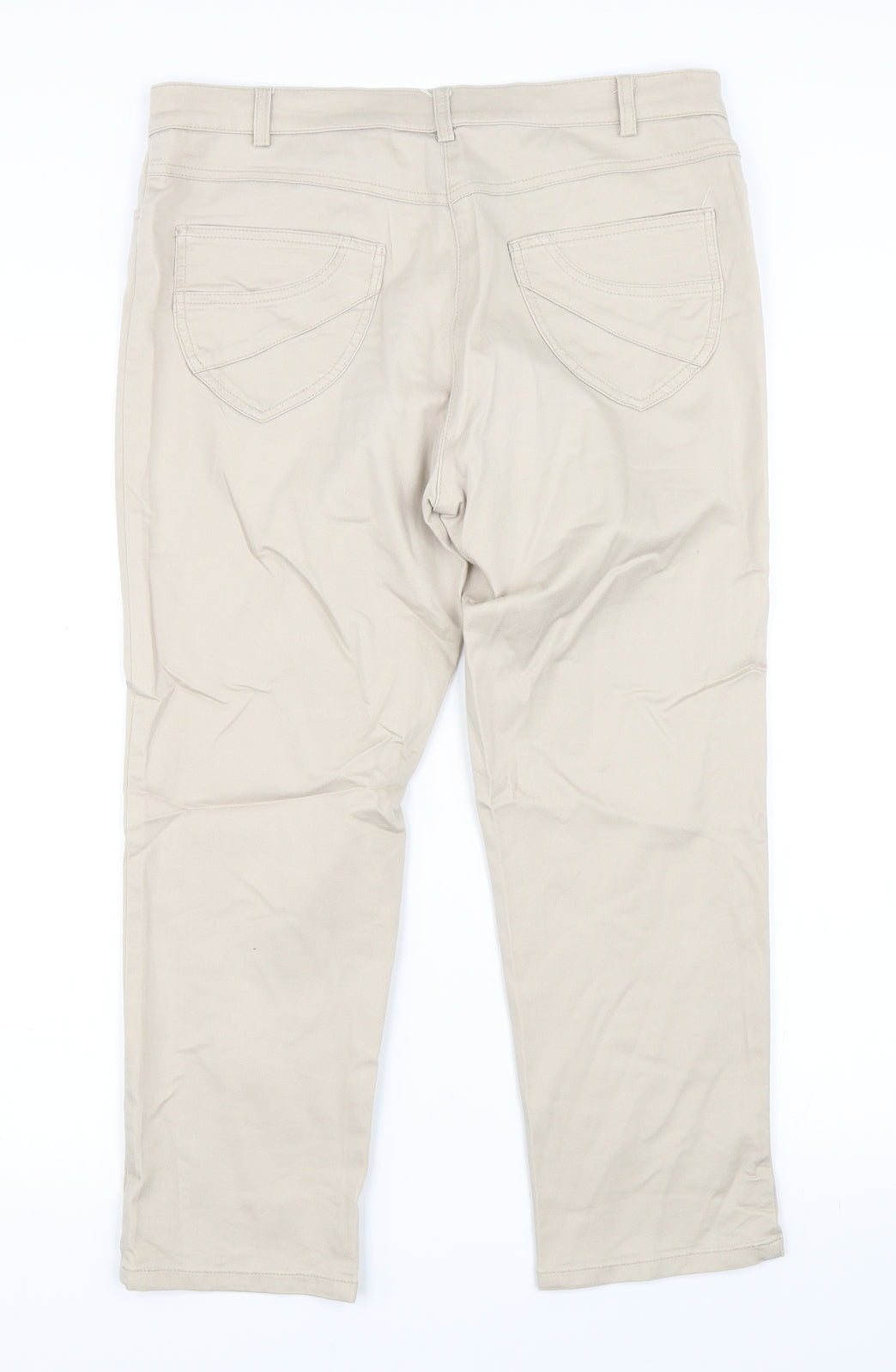 Leruzzi Womens Beige   Trousers  Size 12 L23 in