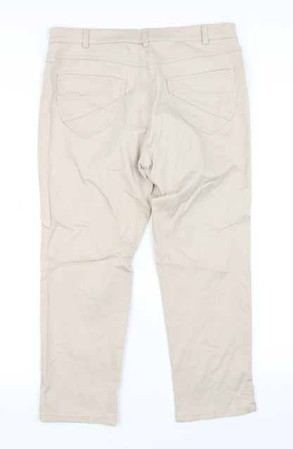Leruzzi Womens Beige   Trousers  Size 12 L23 in