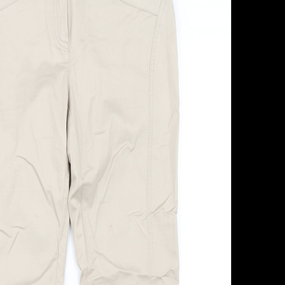 Leruzzi Womens Beige   Trousers  Size 12 L23 in