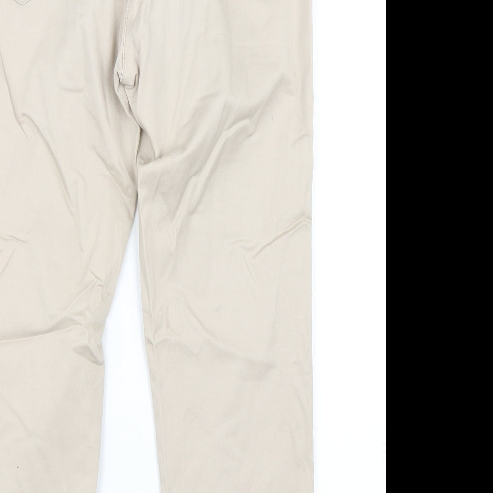 Leruzzi Womens Beige   Trousers  Size 12 L23 in
