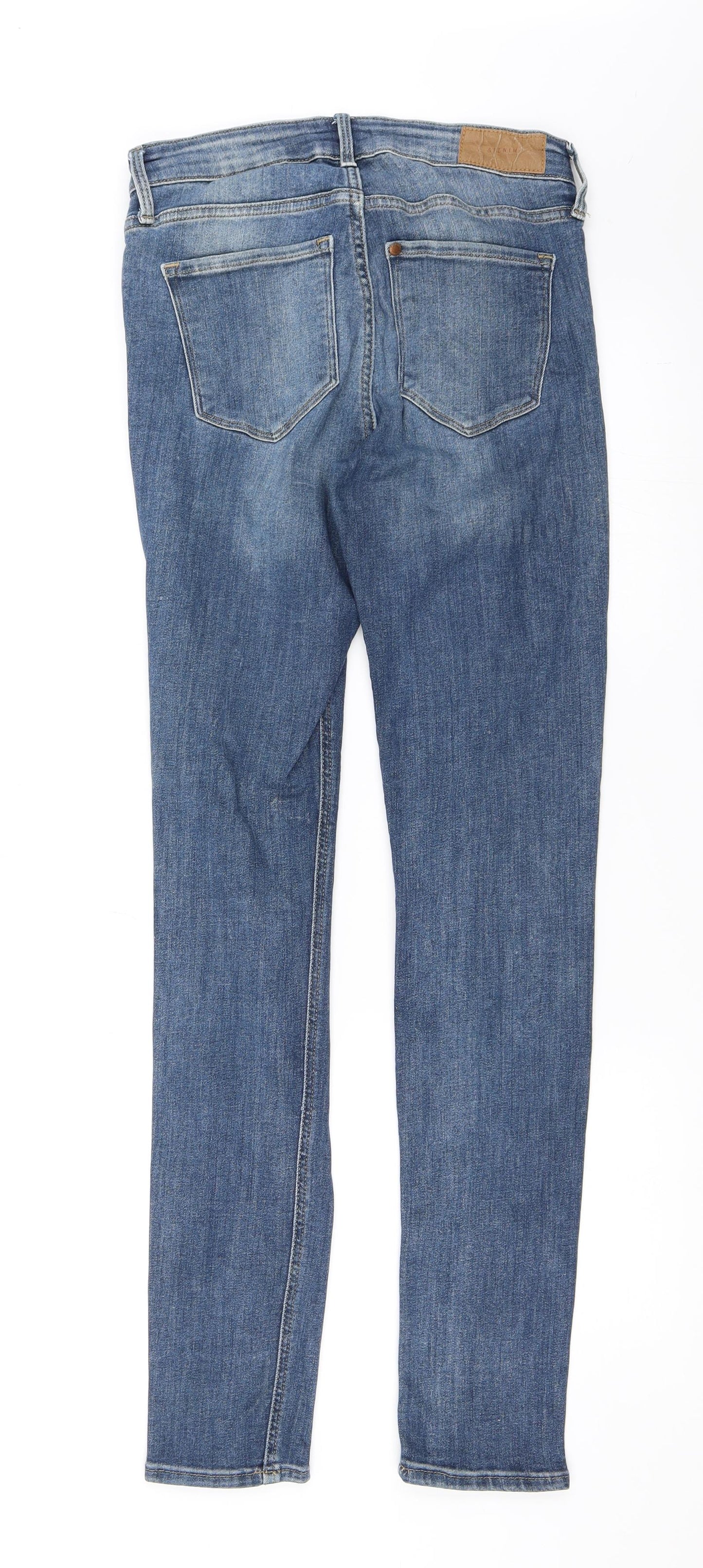 Womens UK Size 28 in H&M Regular Fit Skinny Blue Jeans