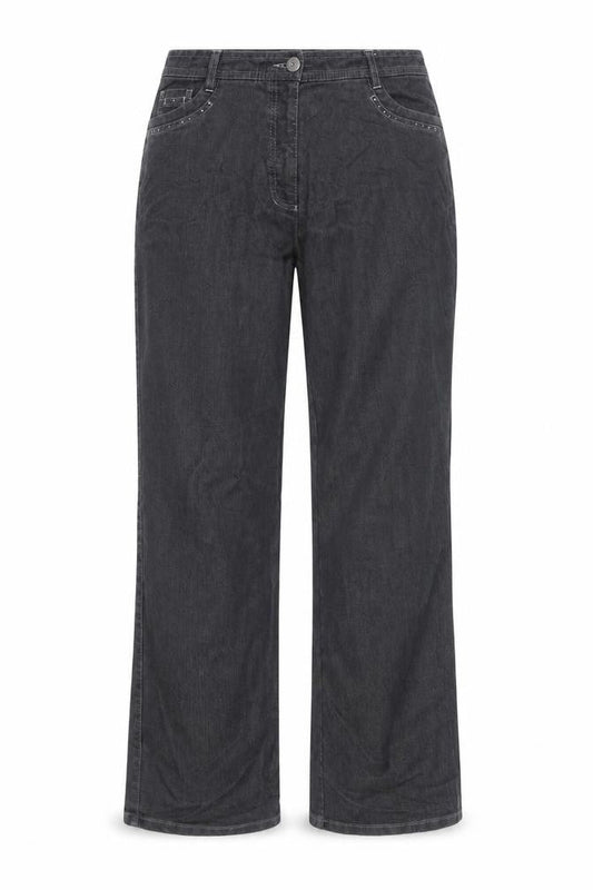 Womens UK Size 32 in Bonita Regular Fit Wide-Leg Grey Jeans