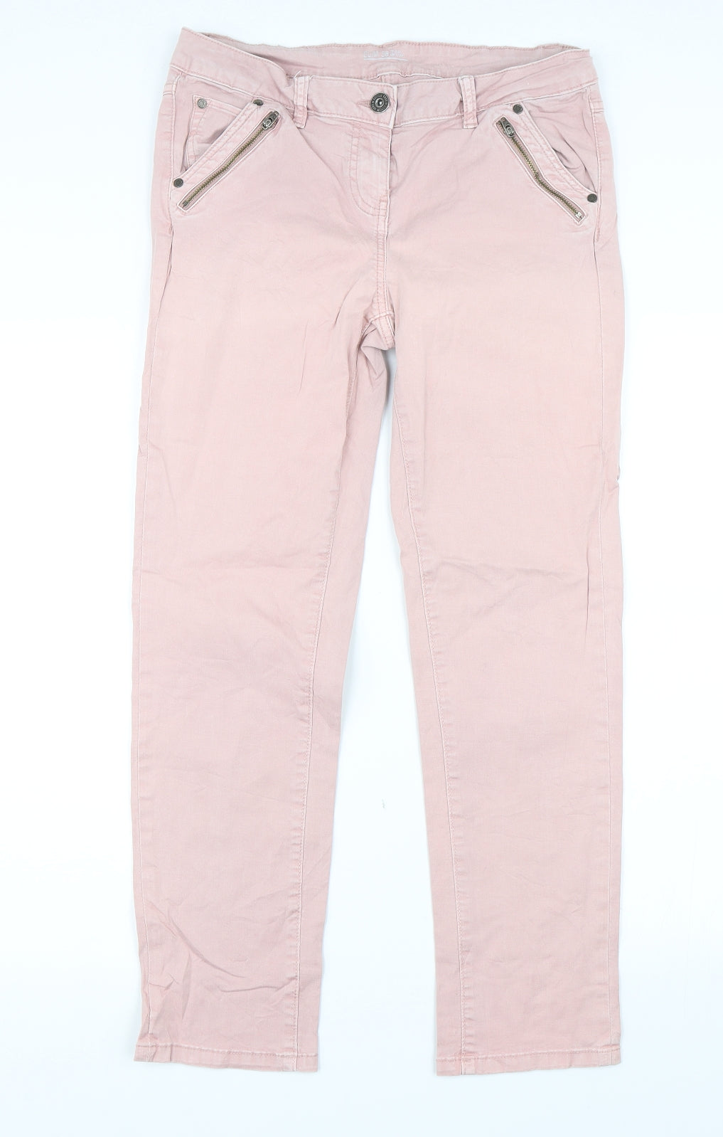 Womens UK Size 30 in Preworn Regular Fit Chino Pink Trousers