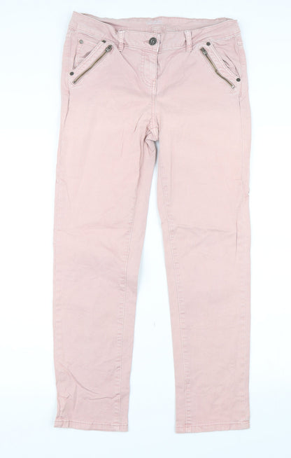Womens UK Size 30 in Preworn Regular Fit Chino Pink Trousers