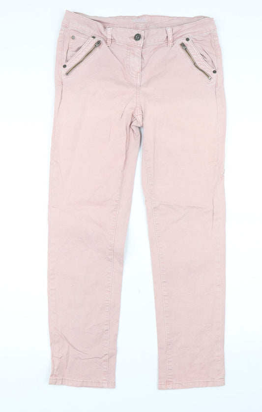 Womens UK Size 30 in Preworn Regular Fit Chino Pink Trousers