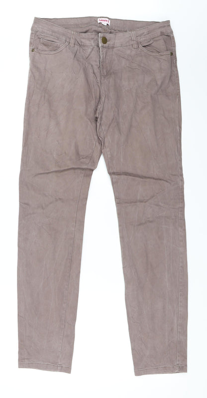 Laura T Womens Brown   Trousers  Size 10 L32 in