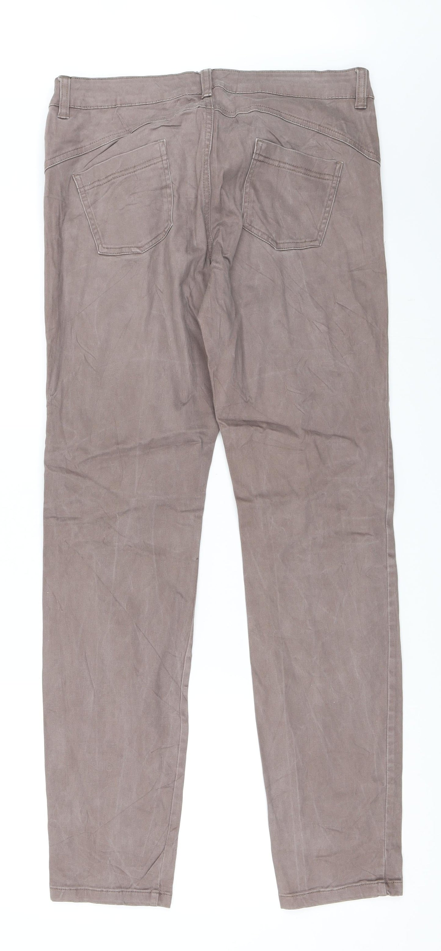 Laura T Womens Brown   Trousers  Size 10 L32 in