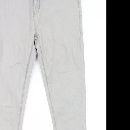 Womens UK Size 12 Preworn Regular Fit Skinny Grey Jeans