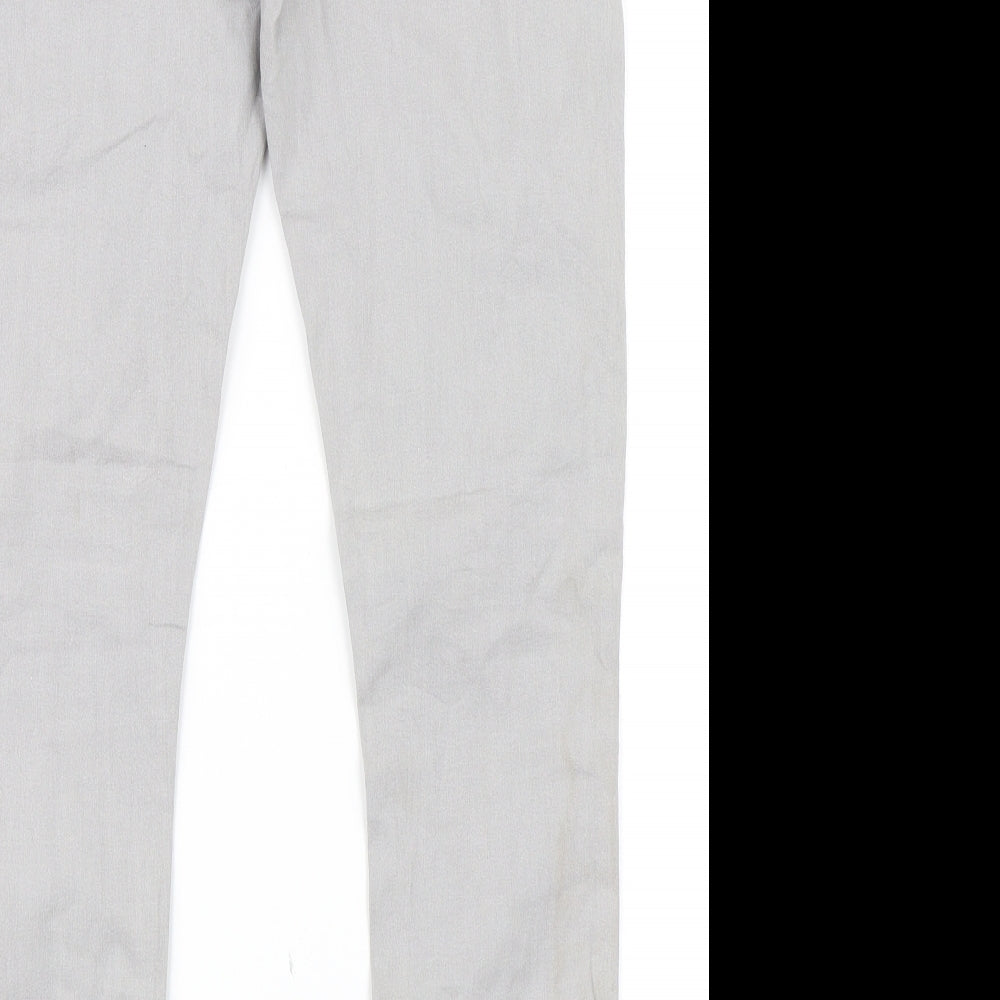 Womens UK Size 12 Preworn Regular Fit Skinny Grey Jeans