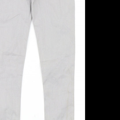Womens UK Size 12 Preworn Regular Fit Skinny Grey Jeans