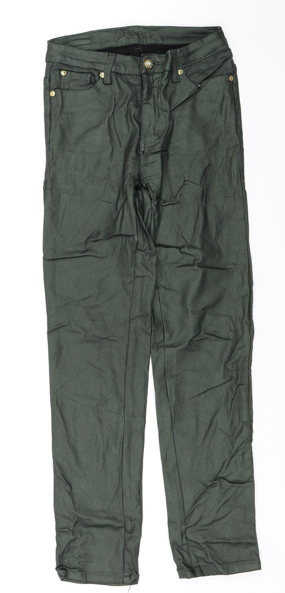 Jet Liue Womens Green   Skinny Jeans Size 36 in L30 in - Wet Look