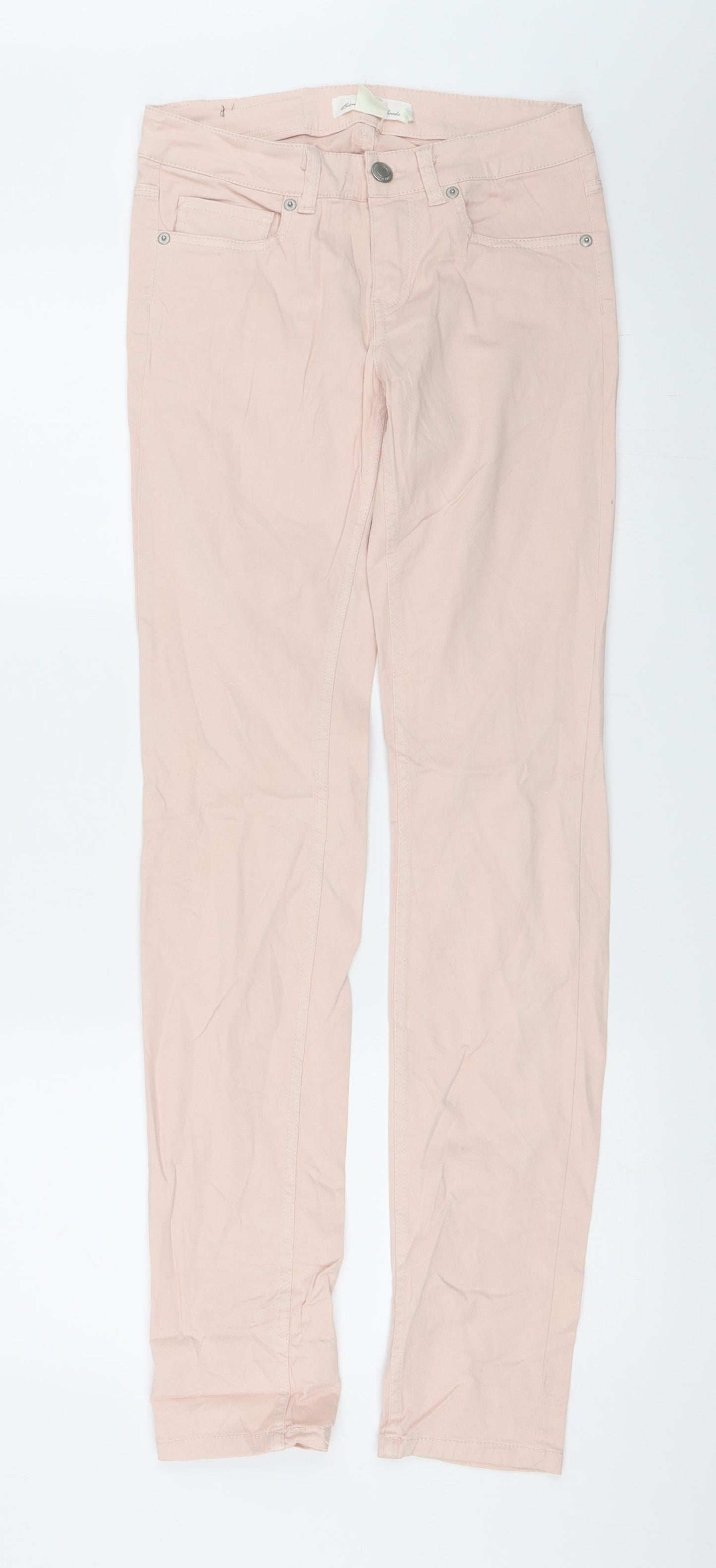 H&M Womens Pink   Skinny Jeans Size 8 L33 in