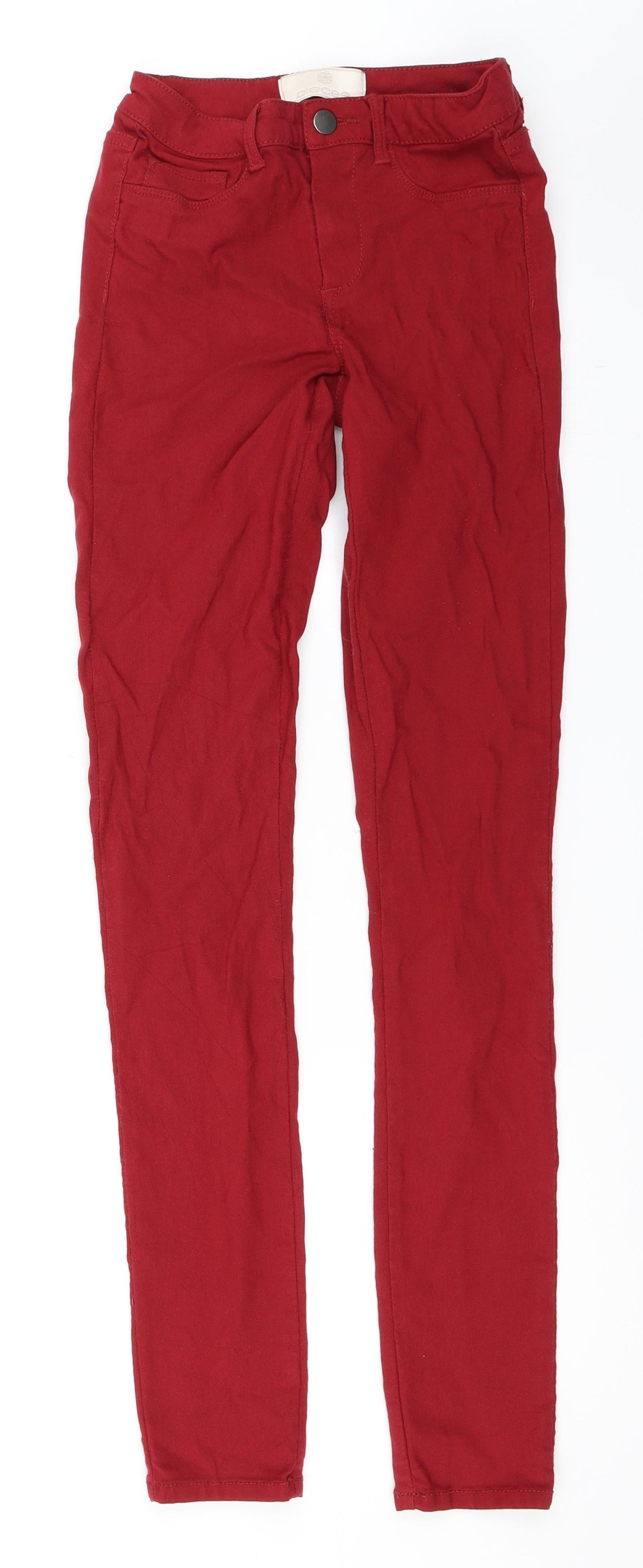 Piecee Womens Red   Skinny Jeans Size 24 in L31 in