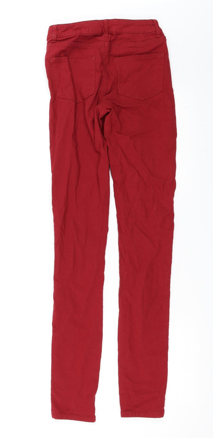Piecee Womens Red   Skinny Jeans Size 24 in L31 in